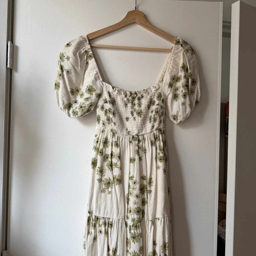 Abercrombie & Fitch Cream Floral Maxi Dress